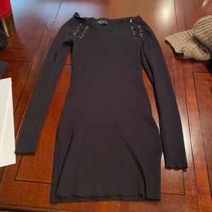 Black sweater dress